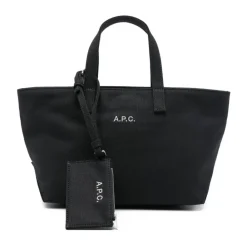 Indkøbstasker<A.P.C. Le Drummer Toile Small Tote Bag Sort