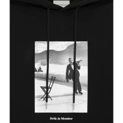 Trøjer^Drole de Monsieur Le Hoodie Ice Skating Waiter Sort