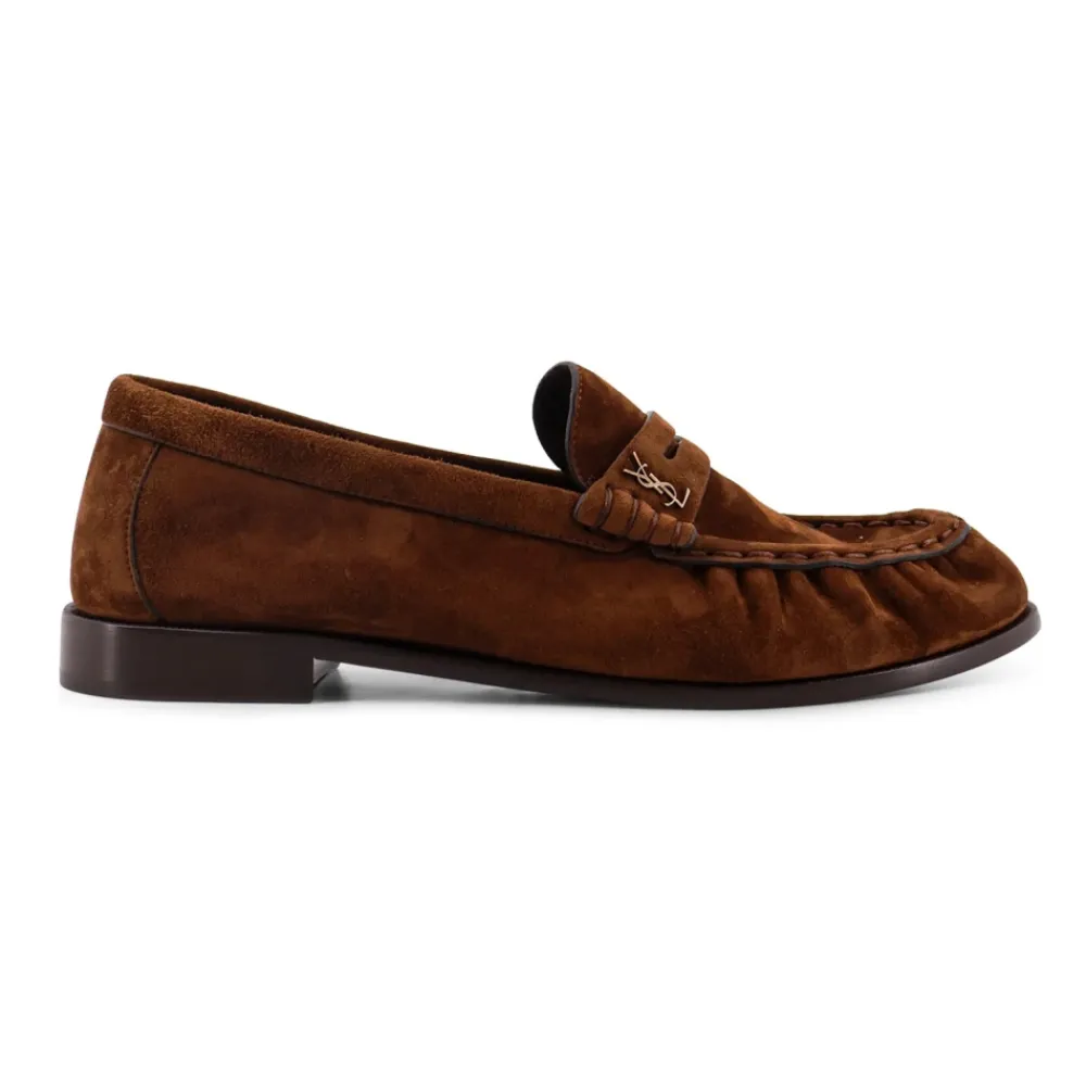 Loafers<Saint Laurent Le Loafer Brun