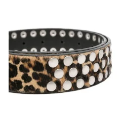 Bælter^Golden Goose Leo Studded Leather Belt Brun