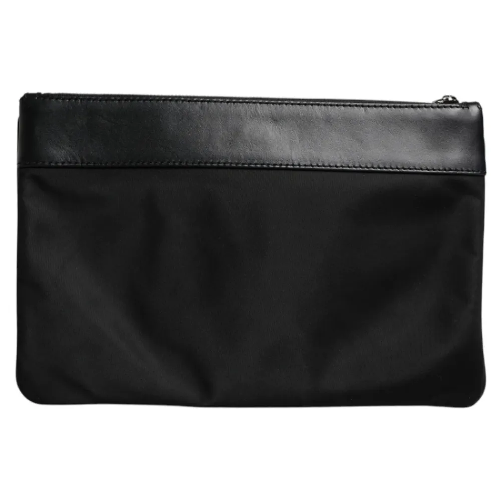Clutch^Dolce & Gabbana Leopard Jacquard Print Logo Plaque Pouch Bag Multifarvet