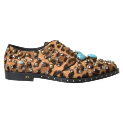Snøresko^Dolce & Gabbana Leopard Krystal Kjole Sko Multifarvet