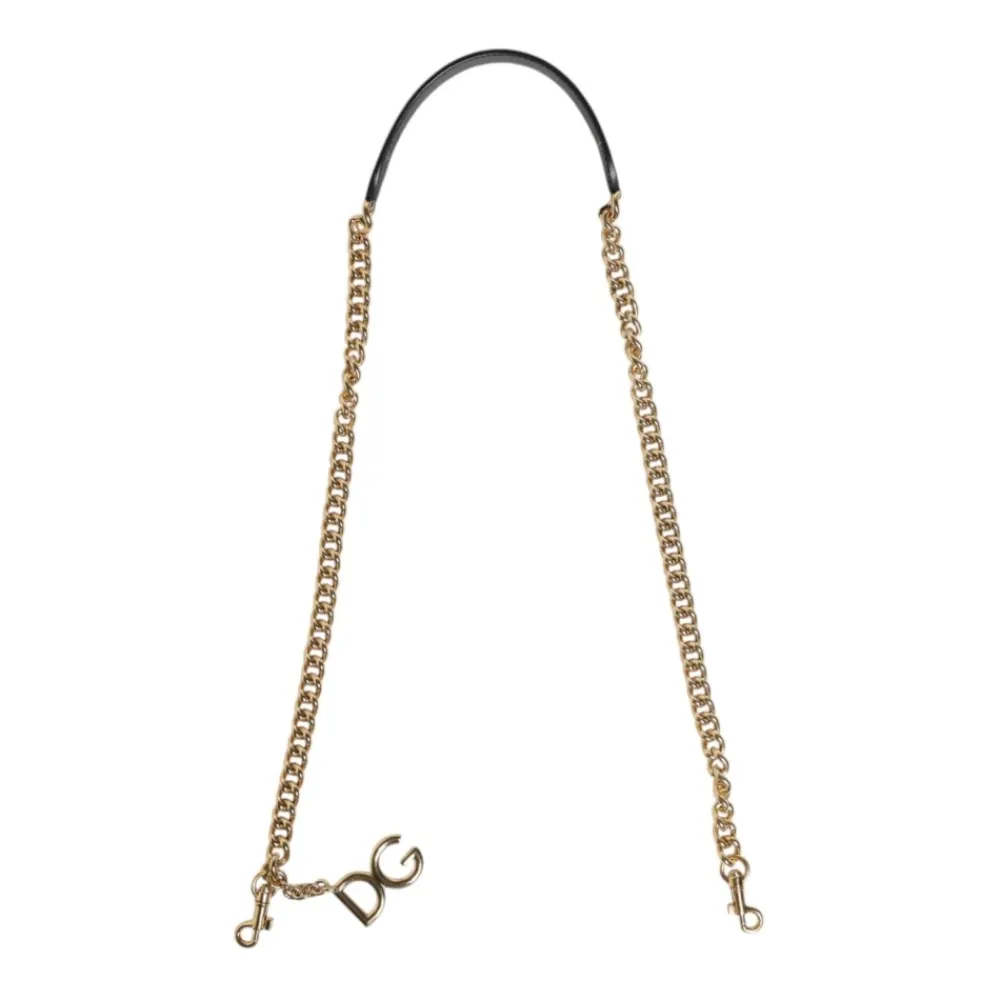 Tilbehør Til Tasker^Dolce & Gabbana Leopard Print Gold Brass Kæde Skuldertaske Rem Multifarvet