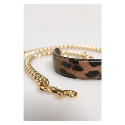 Tilbehør Til Tasker^Dolce & Gabbana Leopard Print Gold Brass Kæde Skuldertaske Rem Multifarvet