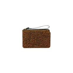 Clutch<Isabel Marant Leopard Print Suede Pouch Brun