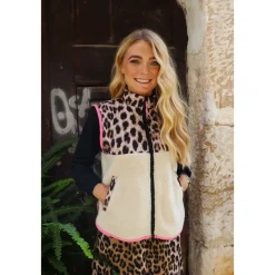 Jakker<Liberté Leopard Teddy Vest Multifarvet