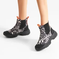 Støvler|Chelsea Boots^Woden Leopard Vandtæt Slip-On Støvle til Kvinder Multifarvet