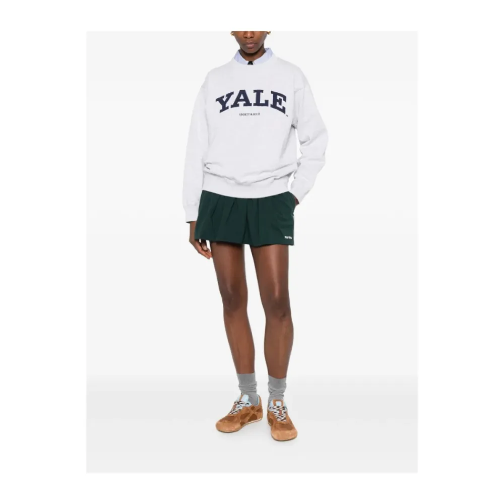 Sweatshirts^Sporty & Rich Lettering Crewneck Grå