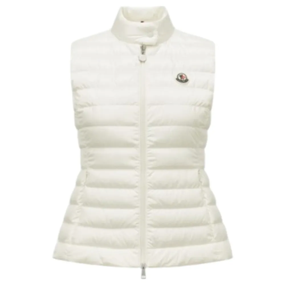Jakker<Moncler Letvægts dunvest til kvinder Hvid