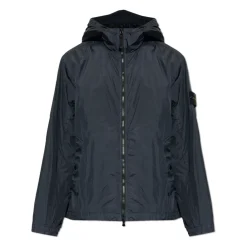Jakker^Stone Island Letvægtsjakke med hætte Blå