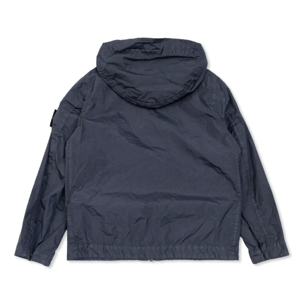 Jakker<Stone Island Letvægtsjakke med logomærke Blå