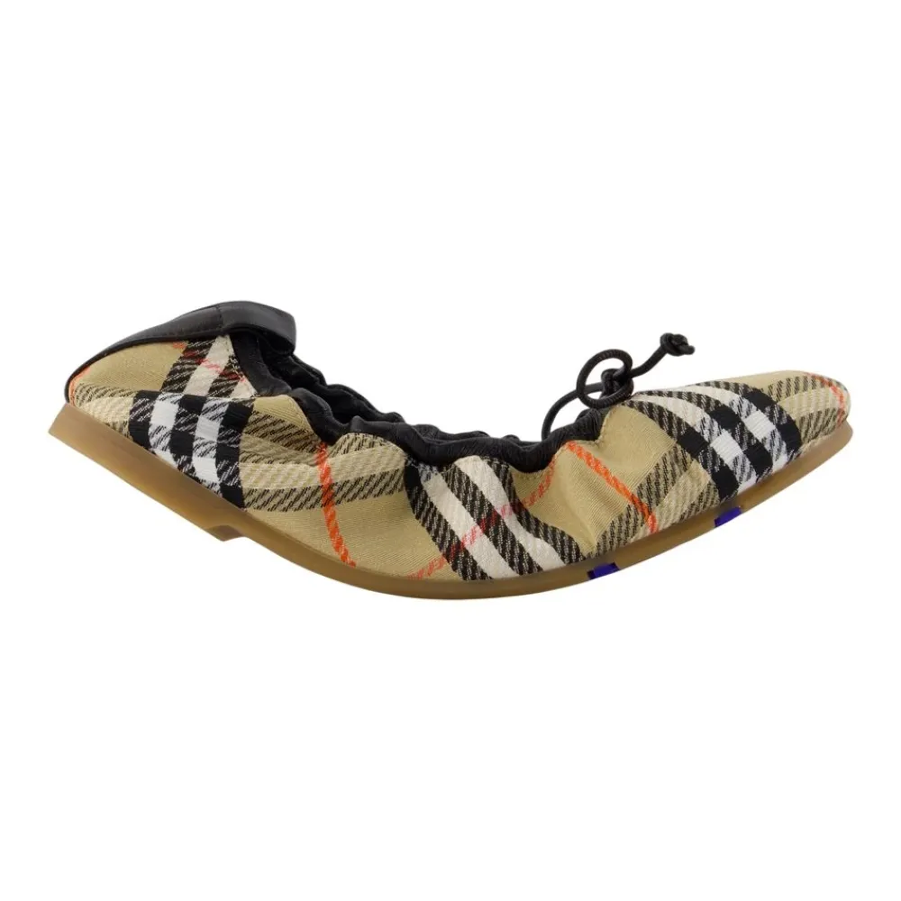 Ballerina Sko<Burberry Lf Fawn 05 Check Ballerinas Multifarvet
