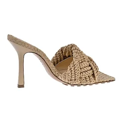 Stiletter^Bottega Veneta Lido Sandal Hæl Beige