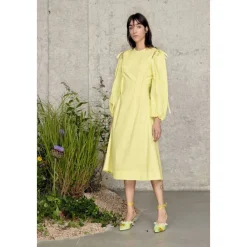 Kjoler^MSGM Light Cotton Dress Gul
