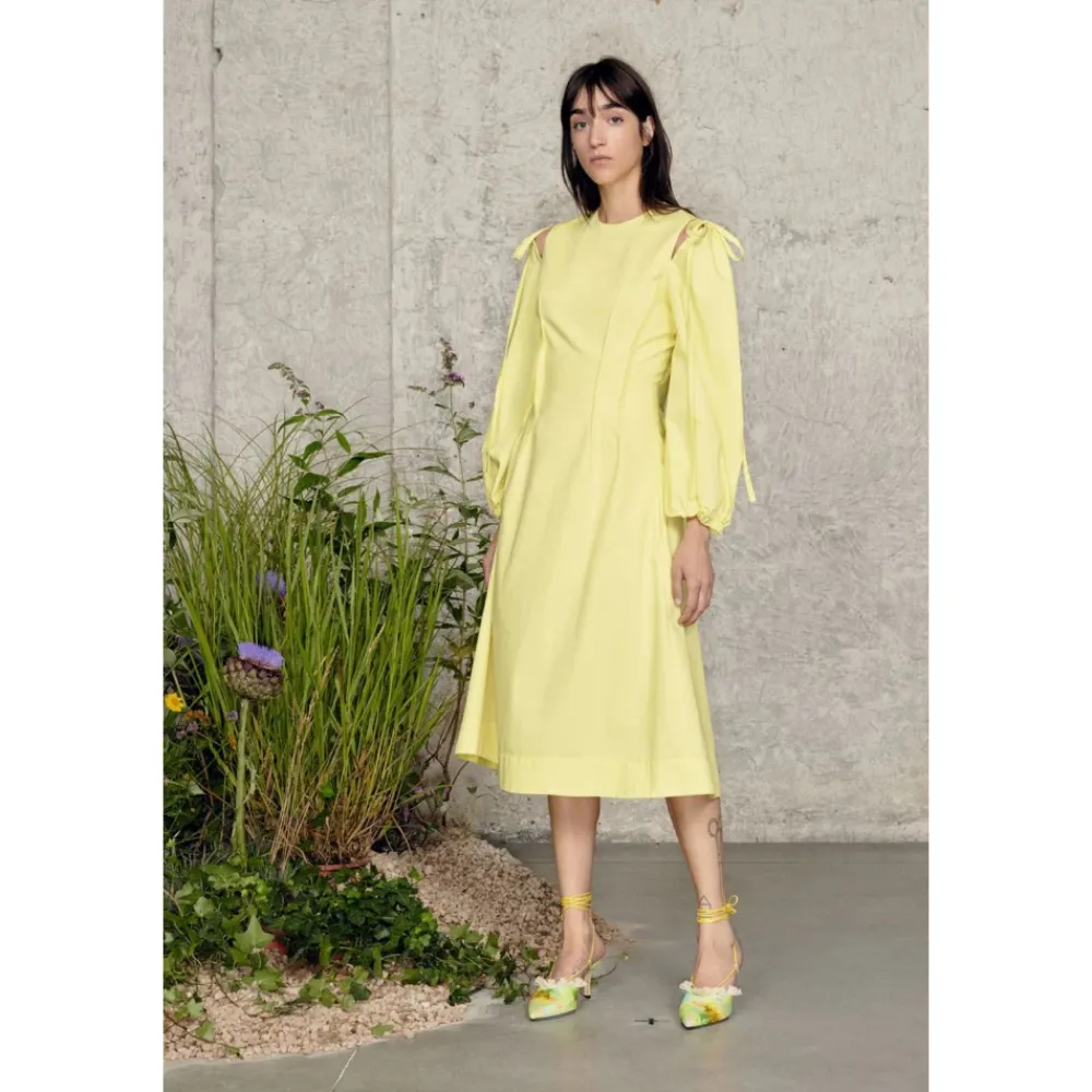 Kjoler^MSGM Light Cotton Dress Gul
