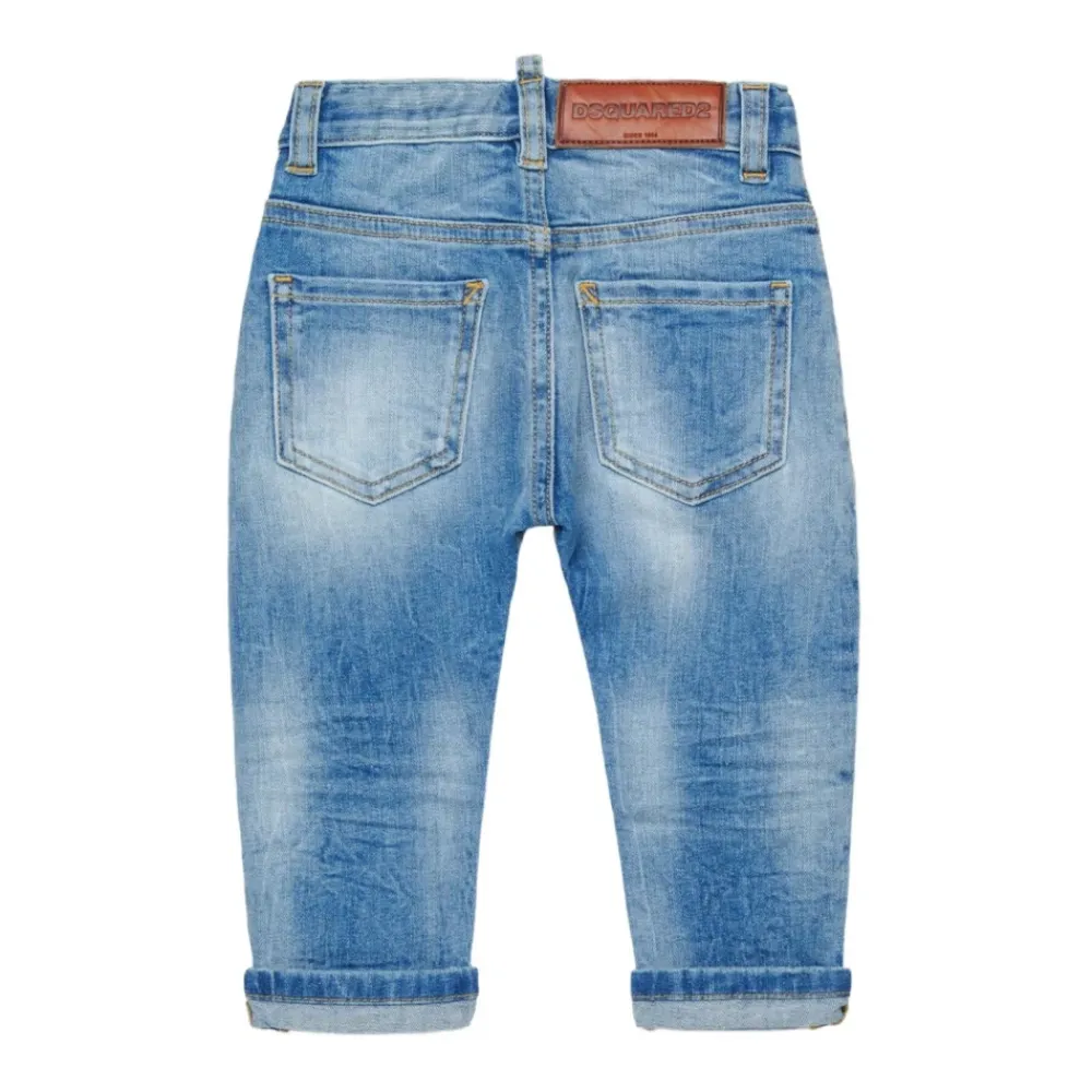 Underdele^Dsquared2 Light Shaded Slim Jeans Blå
