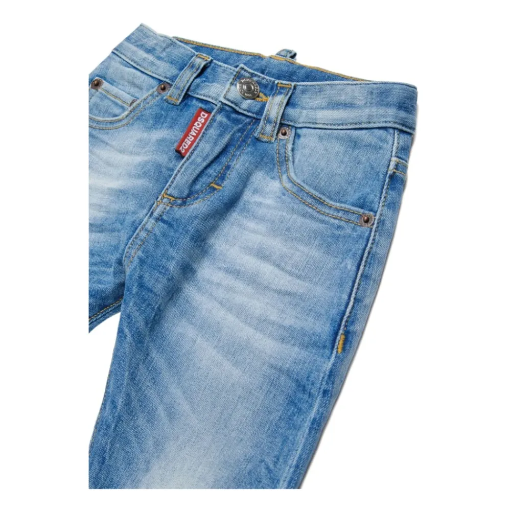 Underdele^Dsquared2 Light Shaded Slim Jeans Blå