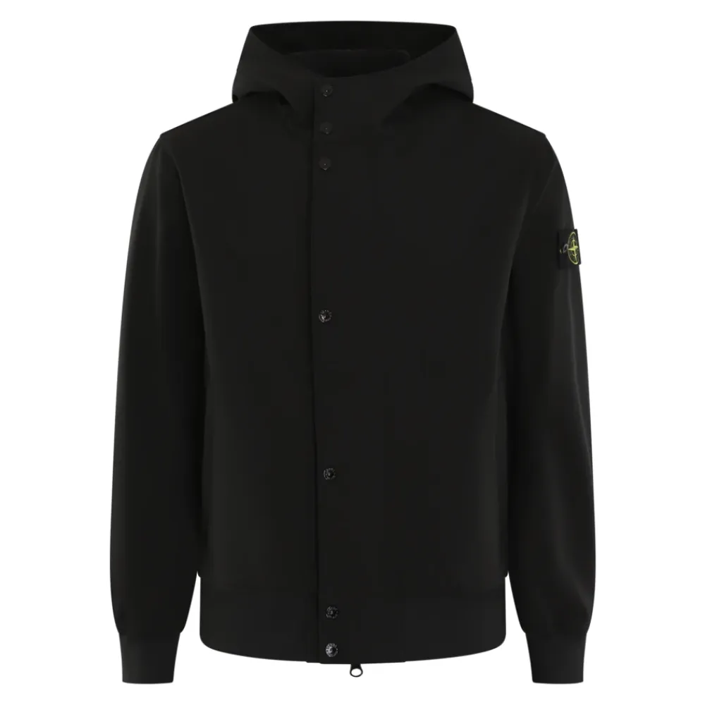 Jakker<Stone Island Light Soft Shell-R Jakke Sort