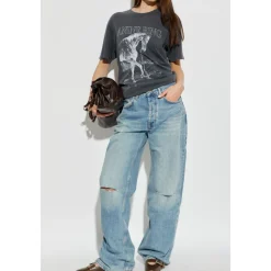 T-Shirts<Anine Bing Lili Tee Horse Grå