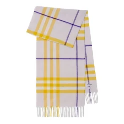 Tørklæder^Burberry Lilla Ternet Kasjmir Tørklæde Multifarvet