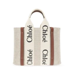 Håndtasker^Chloé Lille Woody Tote Bag Hvid