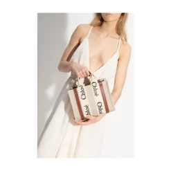 Håndtasker^Chloé Lille Woody Tote Bag Hvid