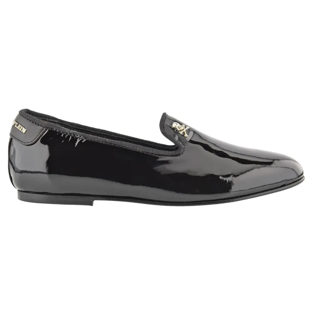 Pæne Sko^Philipp Plein Loafers Patent Skull Sort