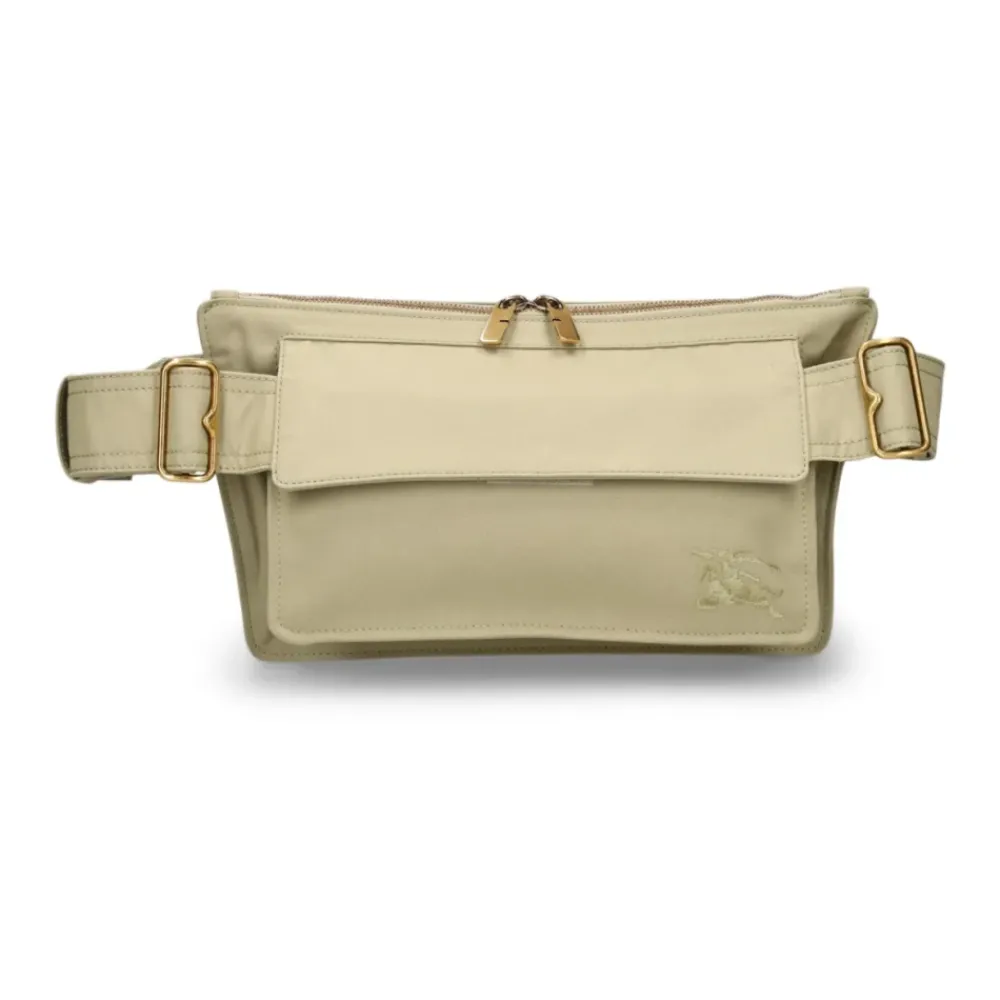Tasker^Burberry Logo Bæltetaske i Gabardine Beige