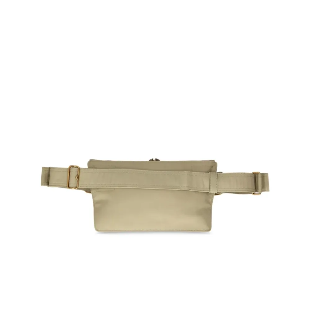 Tasker^Burberry Logo Bæltetaske i Gabardine Beige