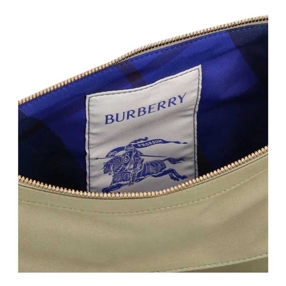 Tasker^Burberry Logo Bæltetaske i Gabardine Beige