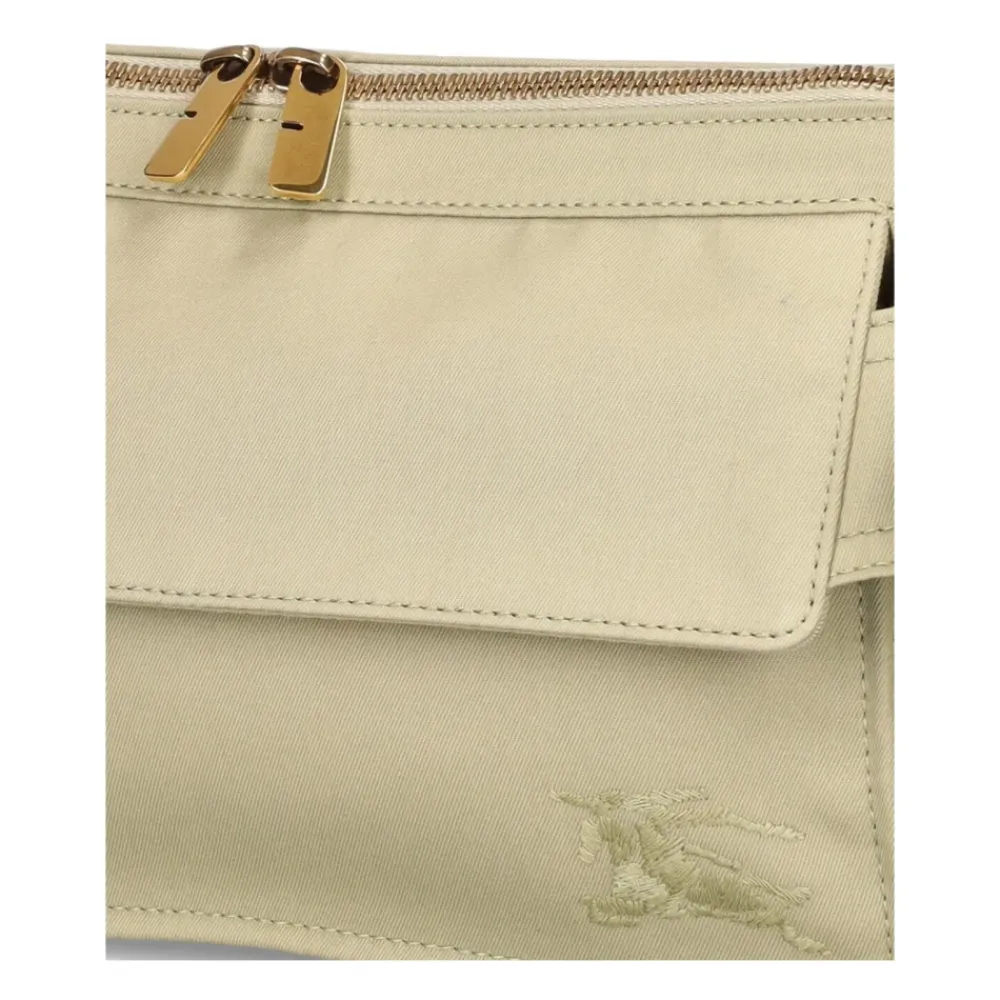 Tasker^Burberry Logo Bæltetaske i Gabardine Beige