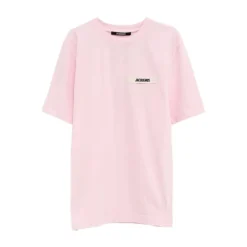 T-Shirts<Jacquemus Logo Bomulds T-Shirt Pink