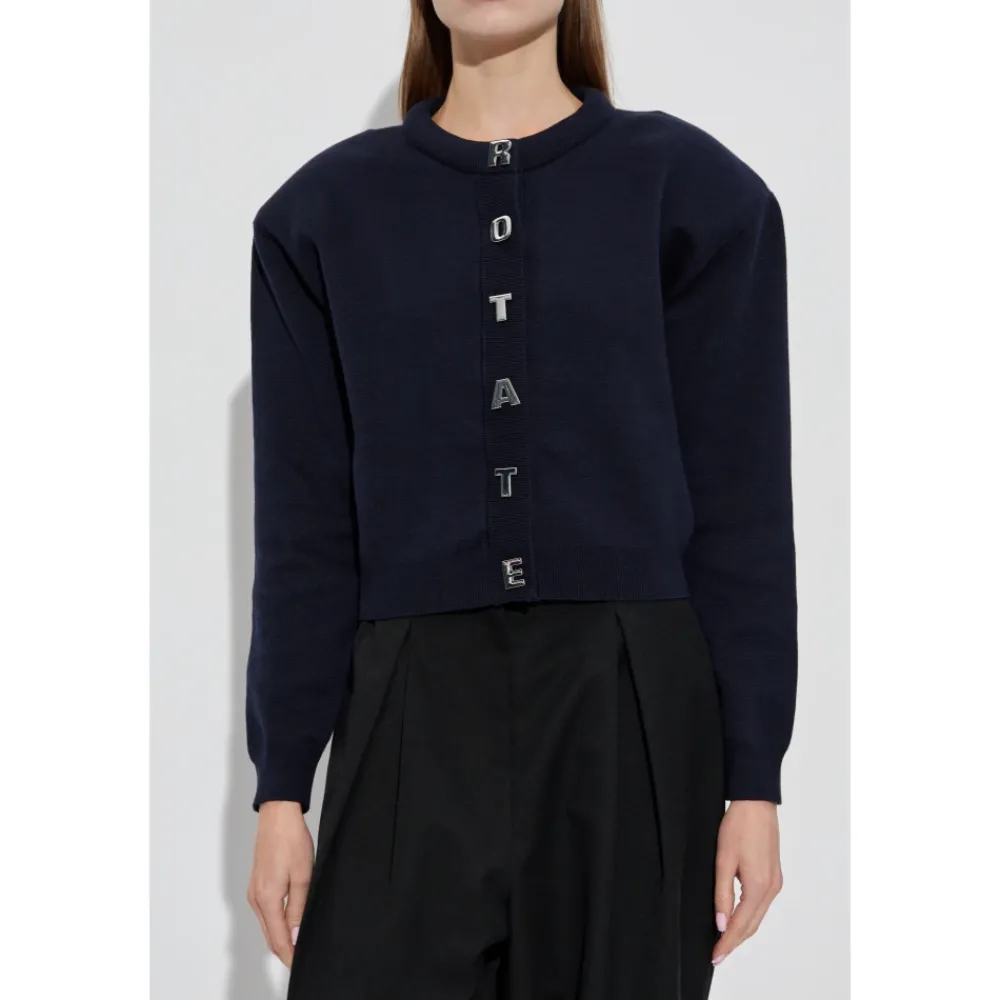 Striktrøjer & Sweatere^ROTATE Birger Christensen Logo Cardigan Blå
