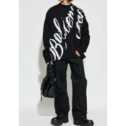 Strik^Balenciaga LOGO CARDIGAN Sort