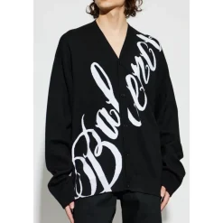 Strik^Balenciaga LOGO CARDIGAN Sort