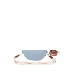 Bæltetasker<Chloé Logo Denim Bæltetaske Blå