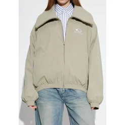 Jakker<Balenciaga Logo Jacket Beige