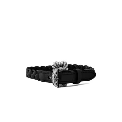 Bælter<Gucci Logo Læderkædearmbånd Sort