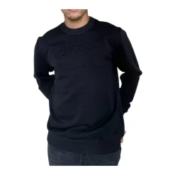 Sweatshirts^Iceberg Logo Milano Sweater Sort