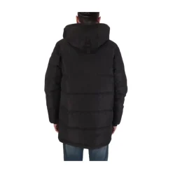 Frakker<Karl Lagerfeld Logo Parka Jakke Sort