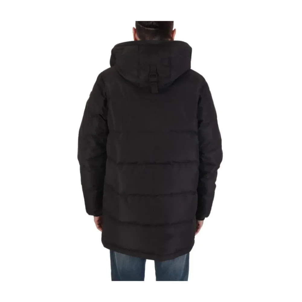 Frakker<Karl Lagerfeld Logo Parka Jakke Sort