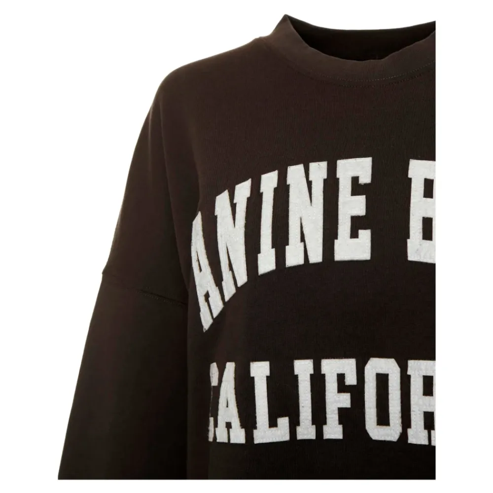 Sweatshirts^Anine Bing Logo Patch Oversized Sweatshirt Grå