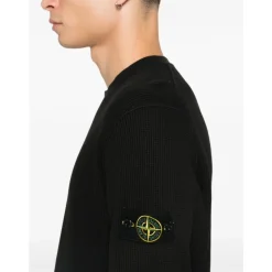 Sweatshirts^Stone Island Logo Patch Sweater Sort