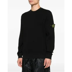 Sweatshirts^Stone Island Logo Patch Sweater Sort