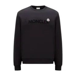 Trøjer|Sweatshirts^Moncler Logo Patch Sweatshirt Sort