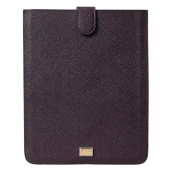 Laptop Tasker^Dolce & Gabbana Logo Plaque Læder Tablet Sleeve Etui Brun