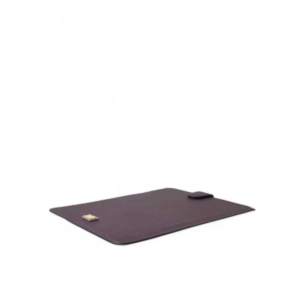 Laptop Tasker^Dolce & Gabbana Logo Plaque Læder Tablet Sleeve Etui Brun