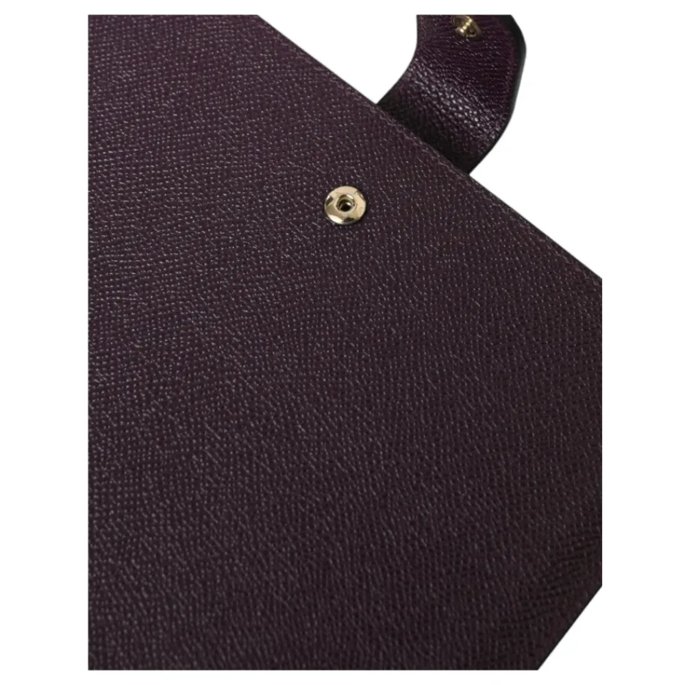 Laptop Tasker^Dolce & Gabbana Logo Plaque Læder Tablet Sleeve Etui Brun