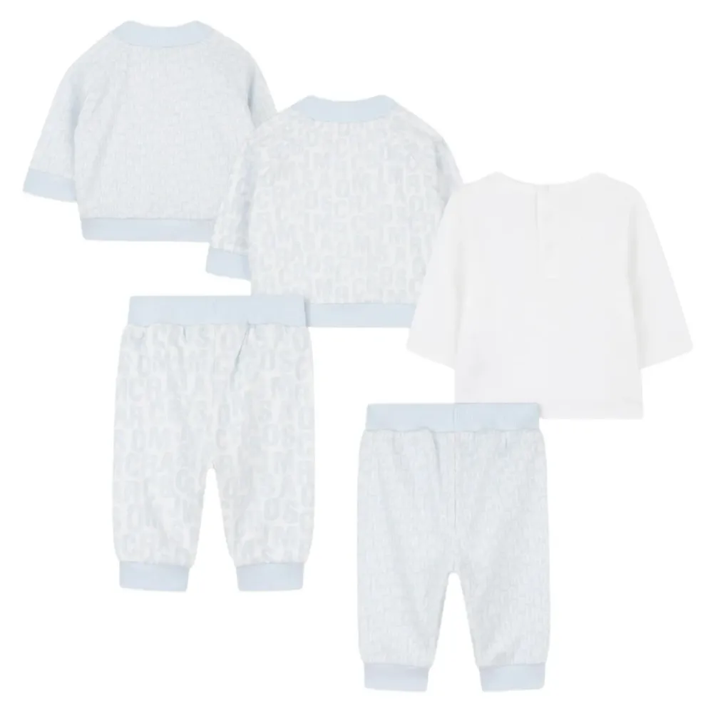 Bodystocking & Sæt<Marc Jacobs Logo Print Tøj Sæt Clear Blue Blå