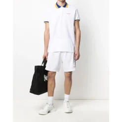 Træningsbukser & Tights<Dsquared2 Logo Side Stripe Gym Shorts Hvid